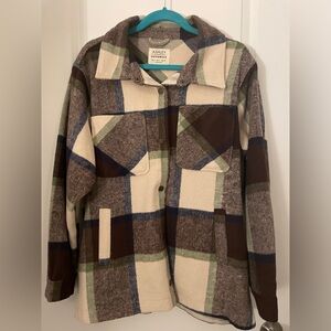 Plaid Womens Outerwear Jacket